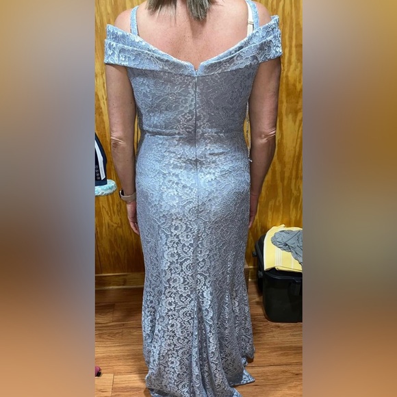 Dusty blue formal gown. - Picture 3 of 4